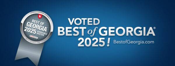 Dunwoody's Plunkett & Chaw Dental Office Awarded "2025 Best of Georgia Dentists Honorable Mention" Banner